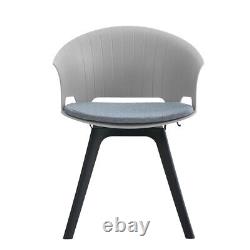 Ensemble de 4 chaises de salle à manger en plastique, chaise moderne ergonomique de concepteur pour la cuisine et le bureau