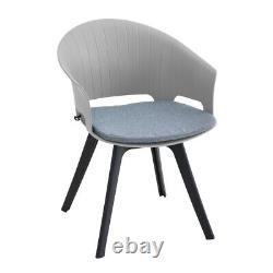 Ensemble de 4 chaises de salle à manger en plastique, chaise moderne ergonomique de concepteur pour la cuisine et le bureau
