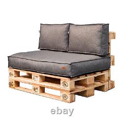 Ensemble de coussins sur palette de jardin sur mesure Gris clair