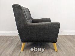 FAUTEUIL Birlea Lambeth Gris Tissu Chaise Coussin Amovible LIVRAISON GRATUITE