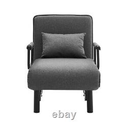 Fauteuil convertible 6 positions avec coussin, chaise pliante simple, canapé-lit dormeur