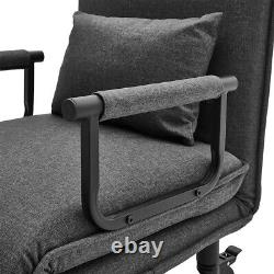 Fauteuil convertible 6 positions avec coussin, chaise pliante simple, canapé-lit dormeur