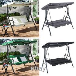 Jardin Metal Swing Chair Outdoor 3 Seater Hammock Bed Patio Canopy Banc Lounge