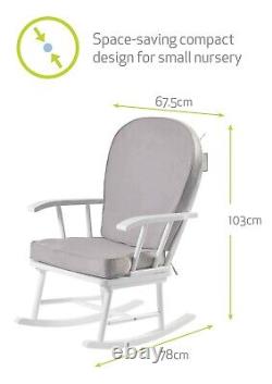 Kub Hart Nursing Rocking Chair White & Grey Save 59,99 £