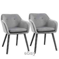 Les chaises de salle à manger modernes Itzcominghome 2 en velours gris