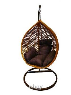 Rattan Garden Egg Chaise Suspendu Swing Cocoon Patio Extérieur Gris/brun/ Wicker