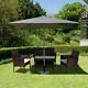 Rattan Garden Meubles Canapé Set 4pc Chaises De Table Extérieure Patio Conservatoire Royaume-uni