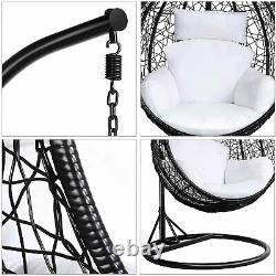 Rattan Garden Suspension Hamac Egg Chaise Egg Swing Chaise Relaxing Patio W Coussin