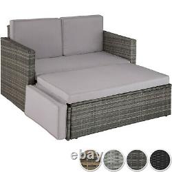 Rattan Lounge Sofa Double Chair Furniture Stool Set Cushion Garden Sièges Nouveau