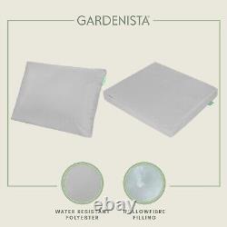 Remplacement de Coussins Gris pour Canapé de Jardin en Rotin de Californie, Ensemble de 4