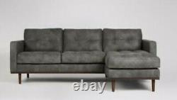 Swoon Berlin Canapé/chaise De Remplacement Retour Coussin Manhattan Grey Leather