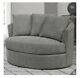 Thomasville Light Grey Soft Fabric Snuggle Chaise Avec 3 Oreillers Accent