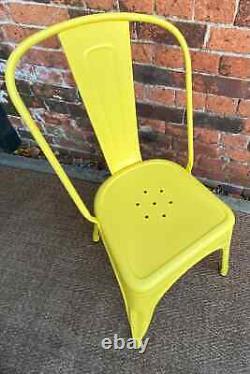 Véritables chaises Tolix A pour salle à manger + bureau avec marque du fabricant résistant aux intempéries